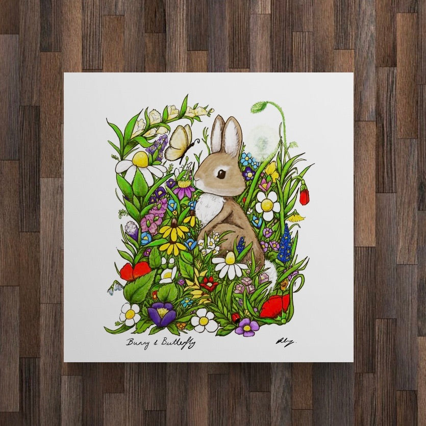 Art Print ~ Bunny & Butterfly