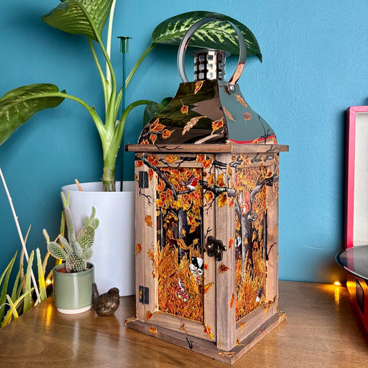 Autumntime~ One of a kind lantern