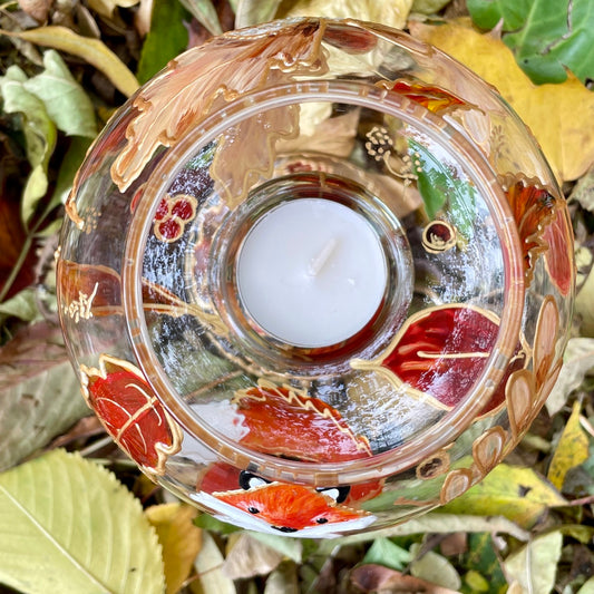 Fox in autumn~ Candleholder