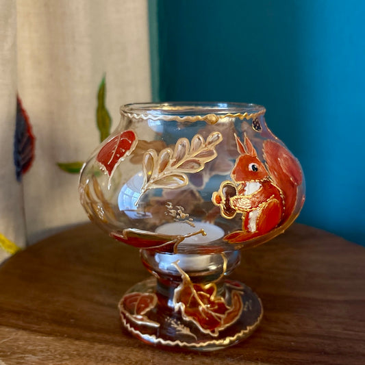 Squirrel in autumn~ Candleholder