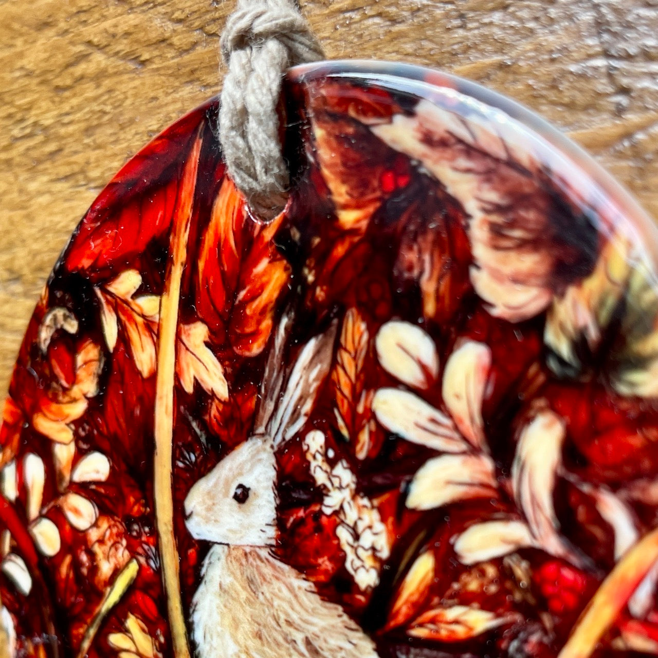 Autumnal hare~ Ceramic decoration