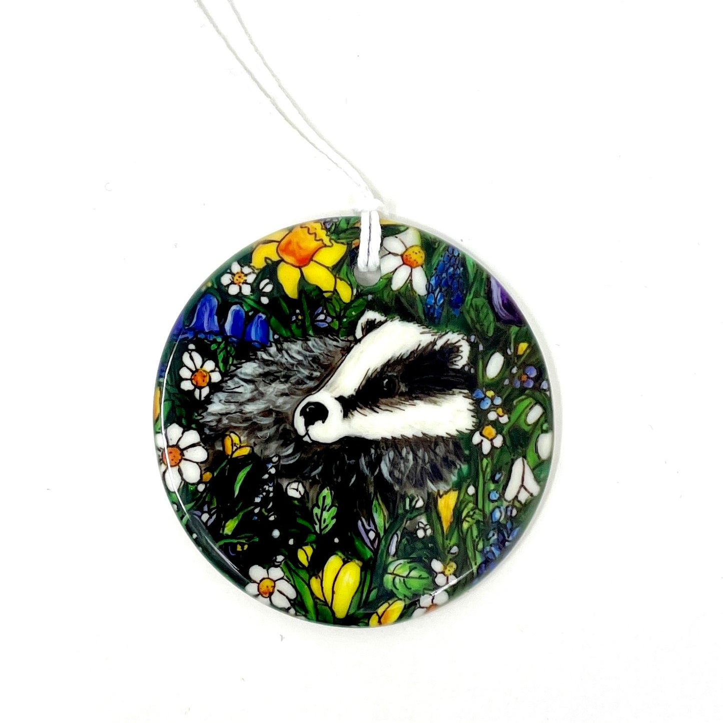 Badger in Spring~ Ceramic decoration