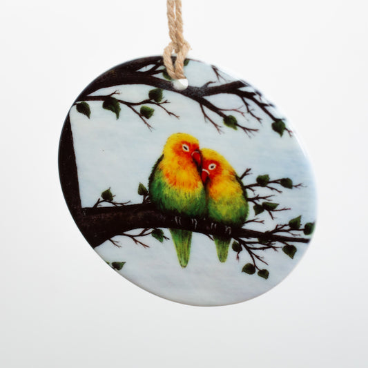 Lovebirds~ Ceramic decoration