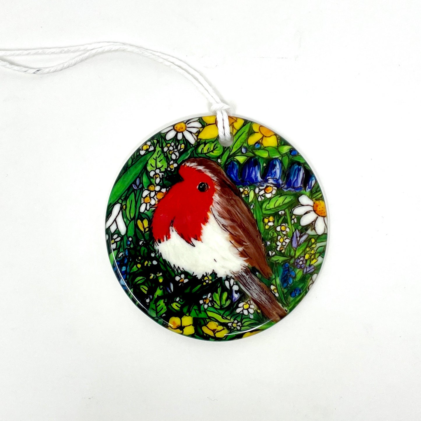 Robin in spring~ Ceramic decoration