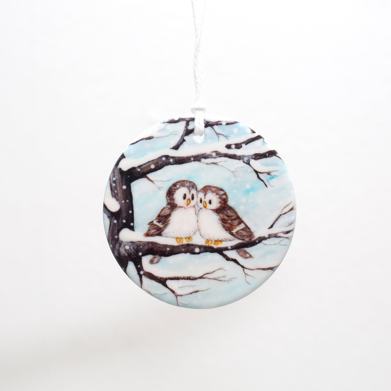 Snowy owls~ Ceramic decoration
