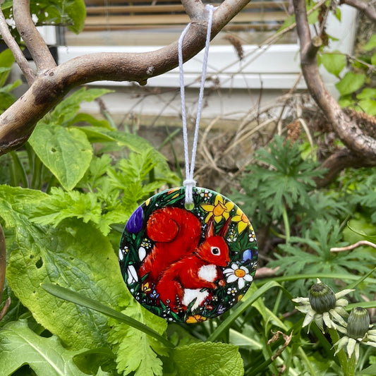 Squirrel in spring~ Ceramic decoration