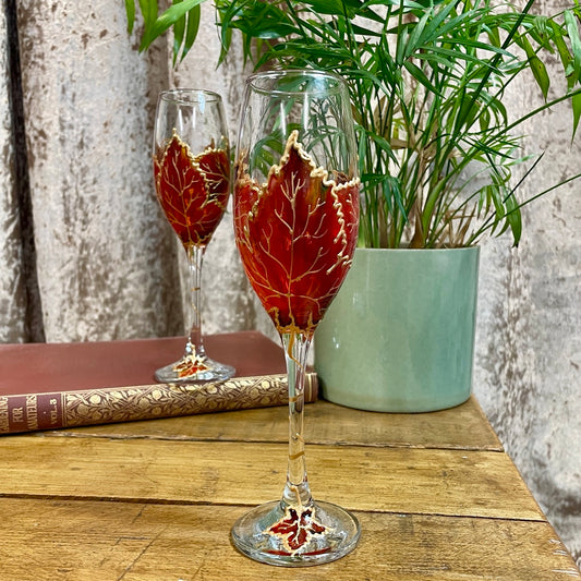 Autumn~ Champagne glass