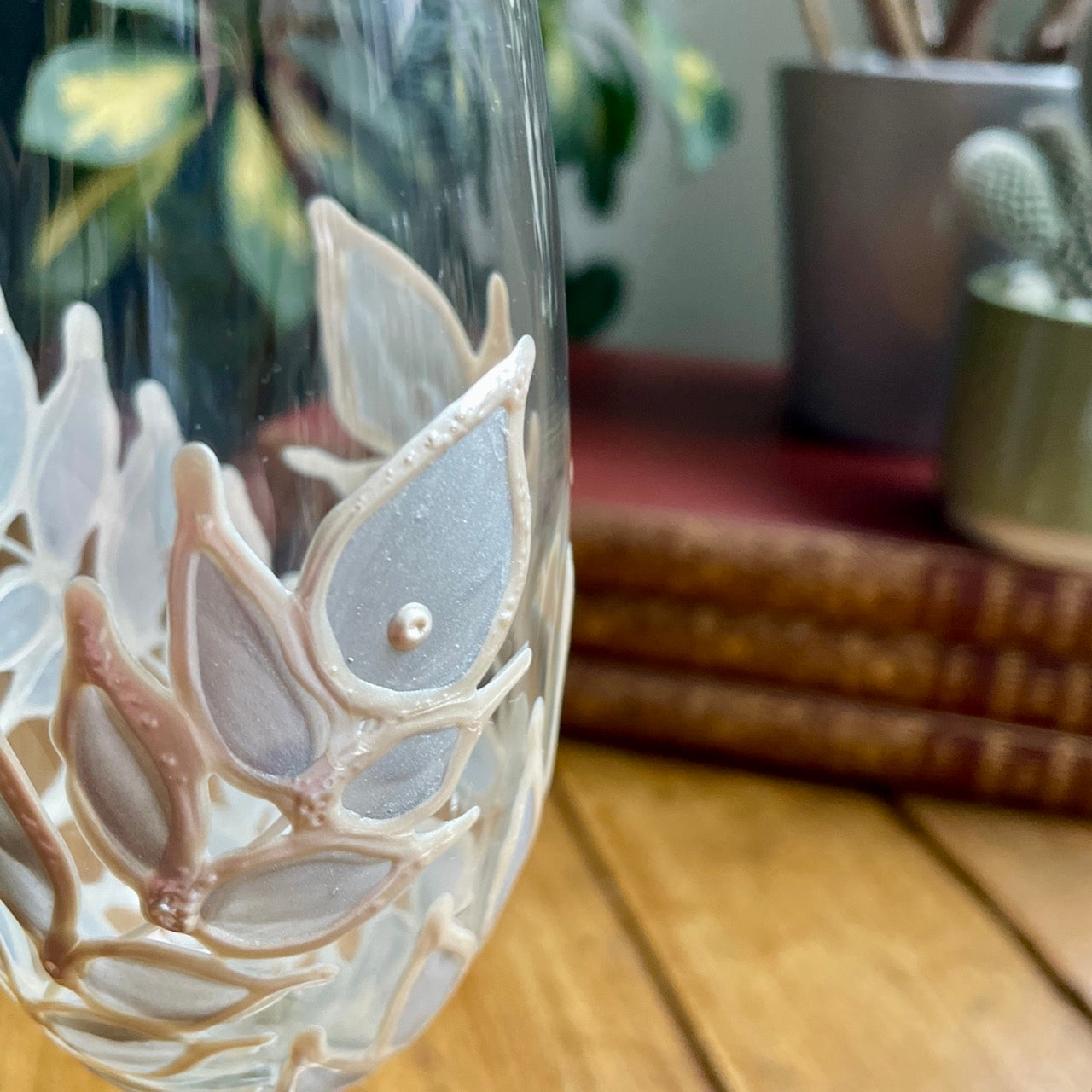 Silver leaves~ Champagne glass