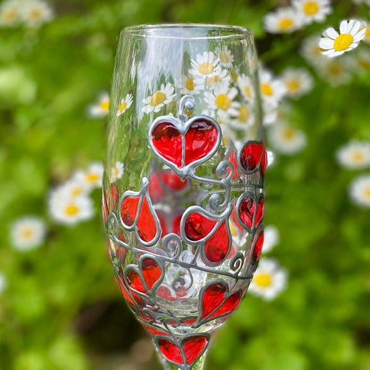 Red leaf~ Champagne glass