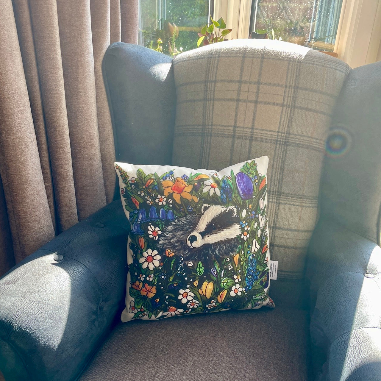 Badger in spring~ Cushions