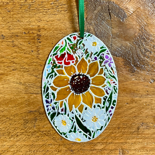 Flower power~ Oval suncatcher