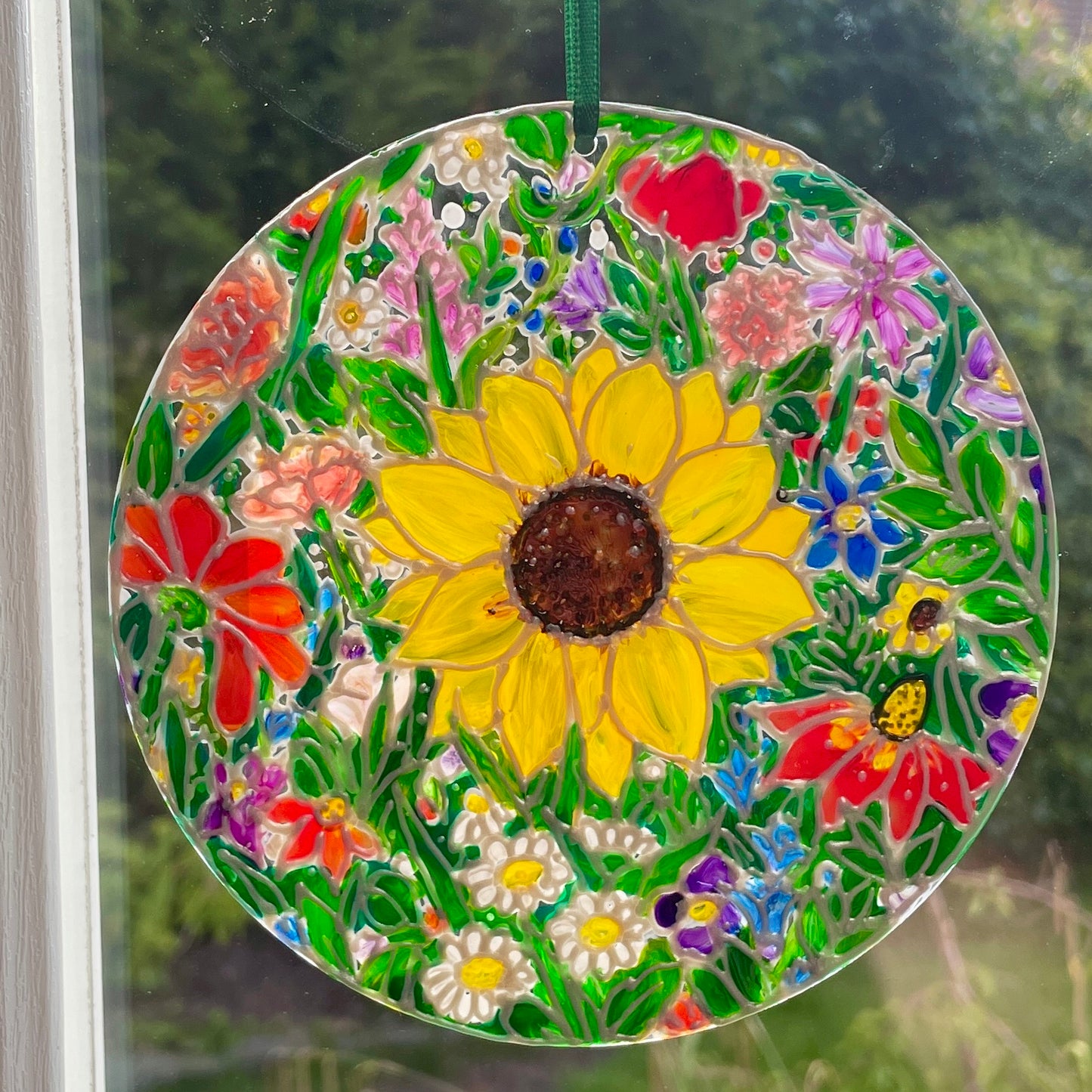 Flower power~ Round suncatcher
