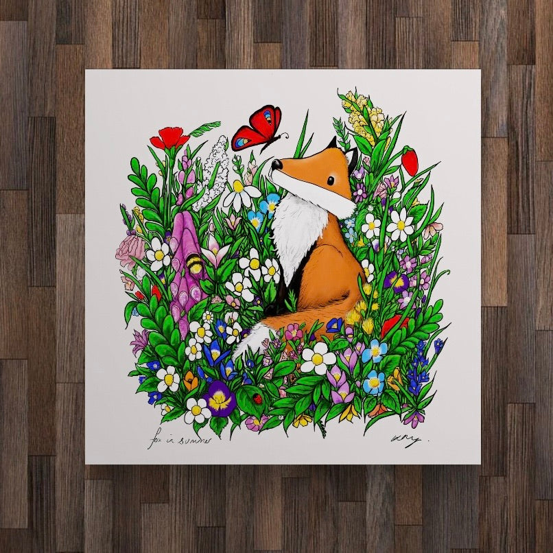 Art print ~ Fox in summer