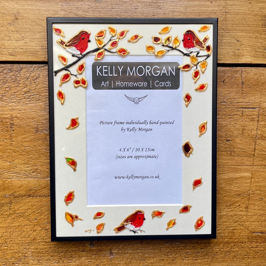 Robin in autumn~ Portrait frame