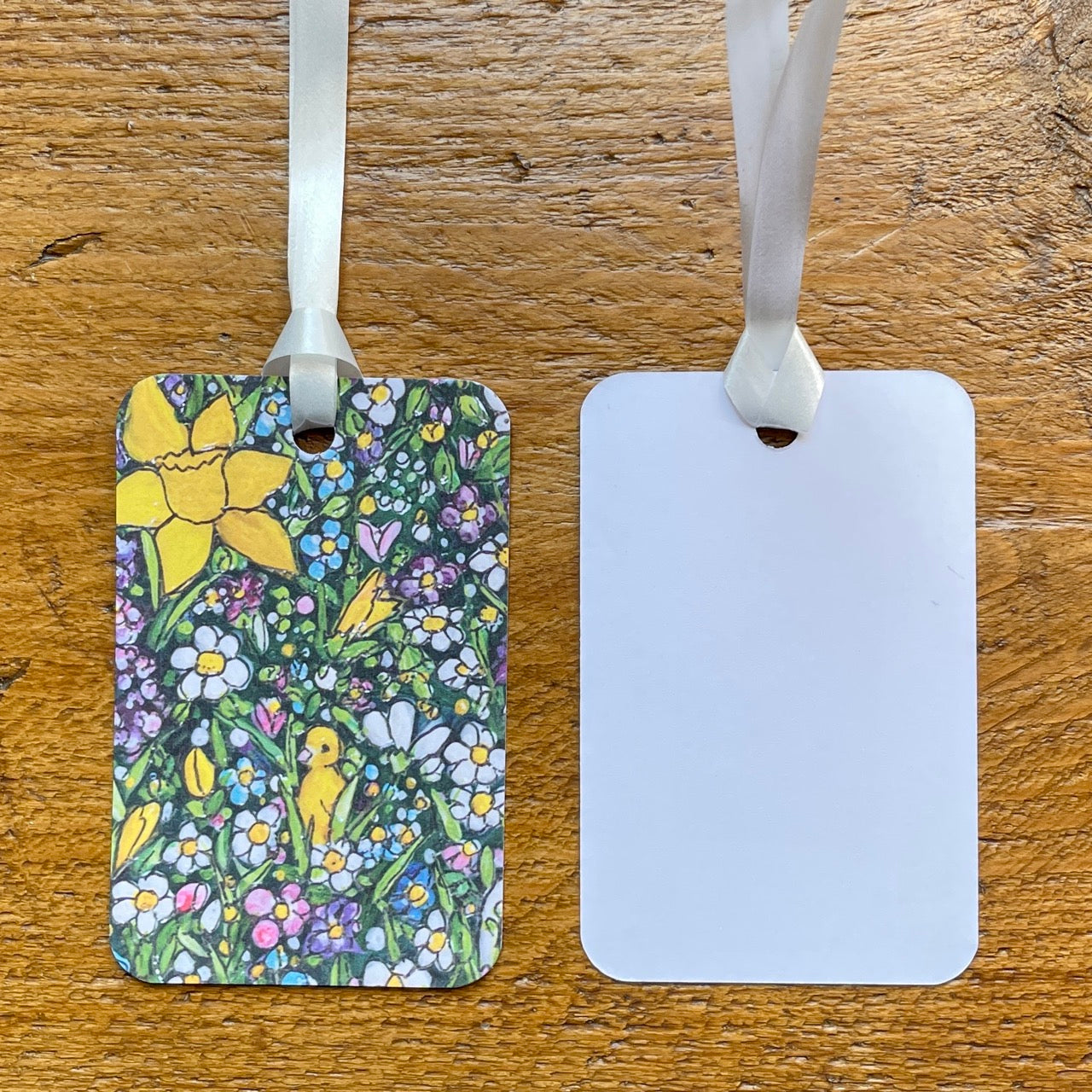 Springtime gift wrap & Duckling tag