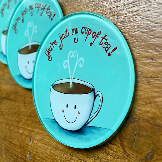 Just my cup of tea~ Glass Coaster