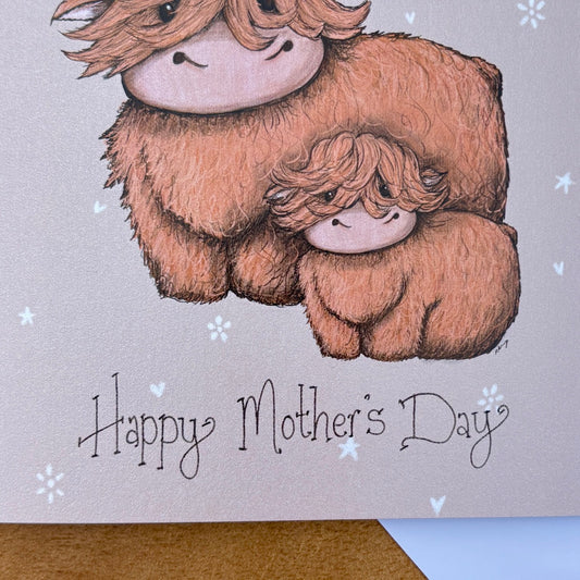 Card~ Highland Mini me Mother's Day