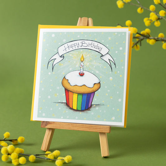 Card~ Rainbow cupcake