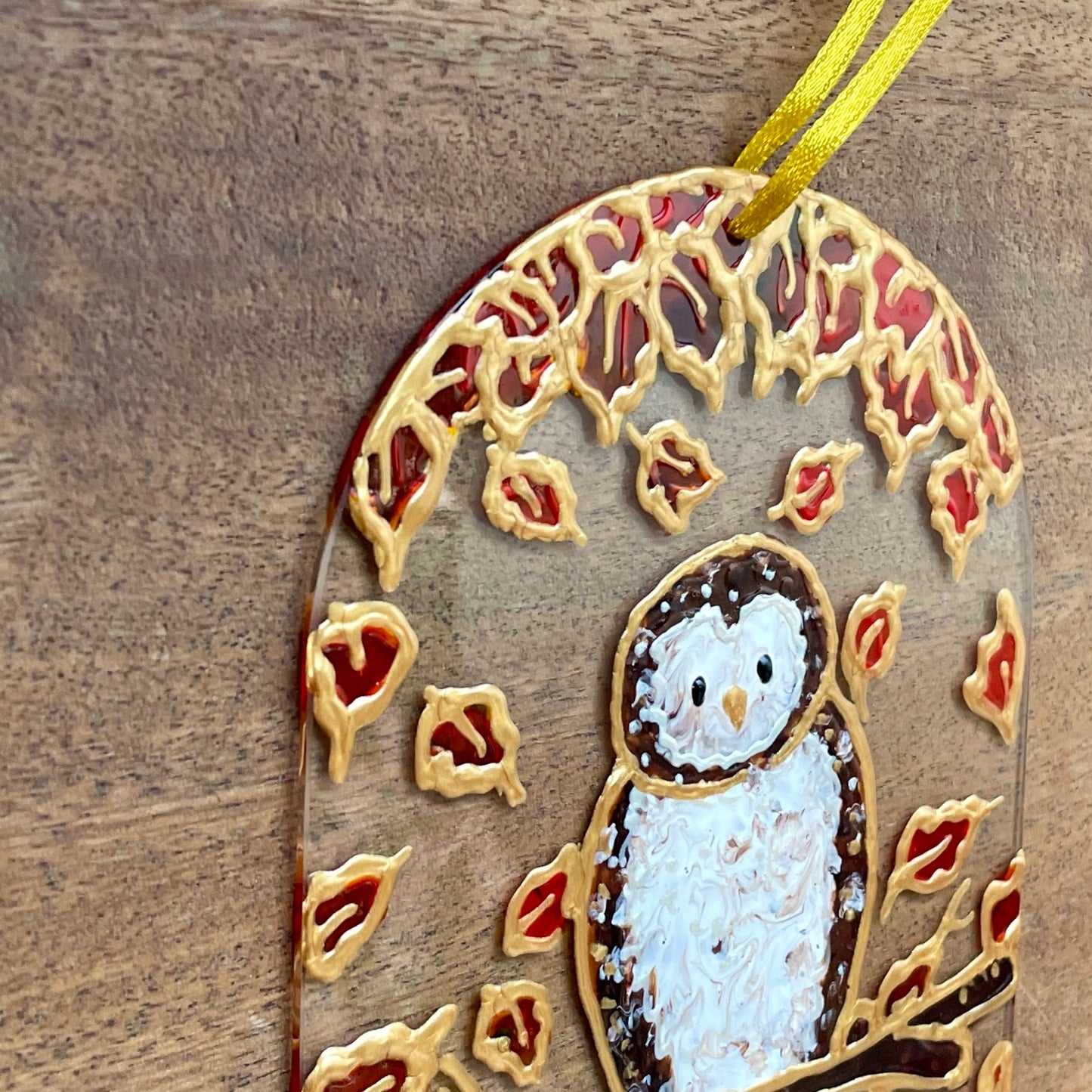 Owl in autumn~ Window suncatcher