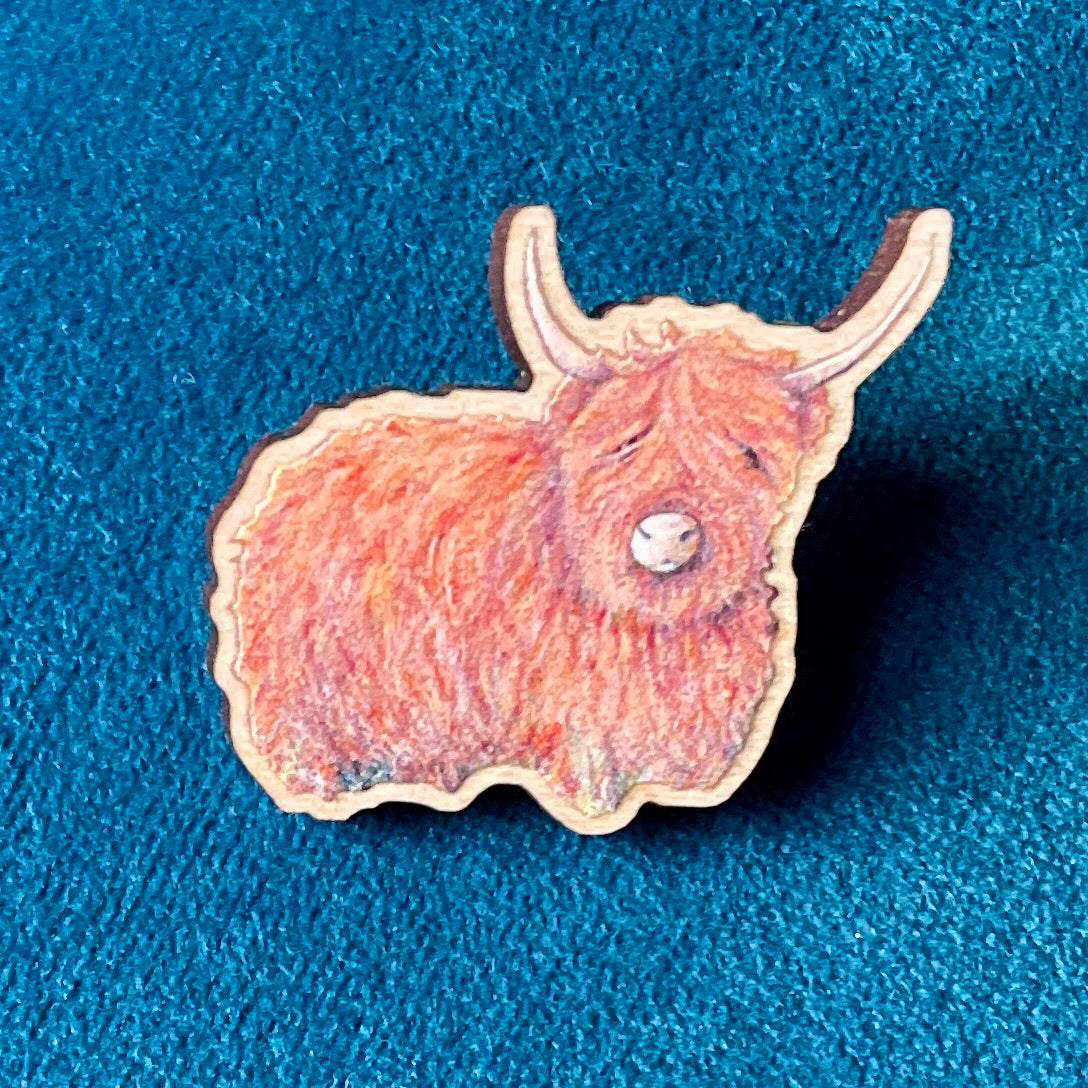 Highland cow~ Pin badge