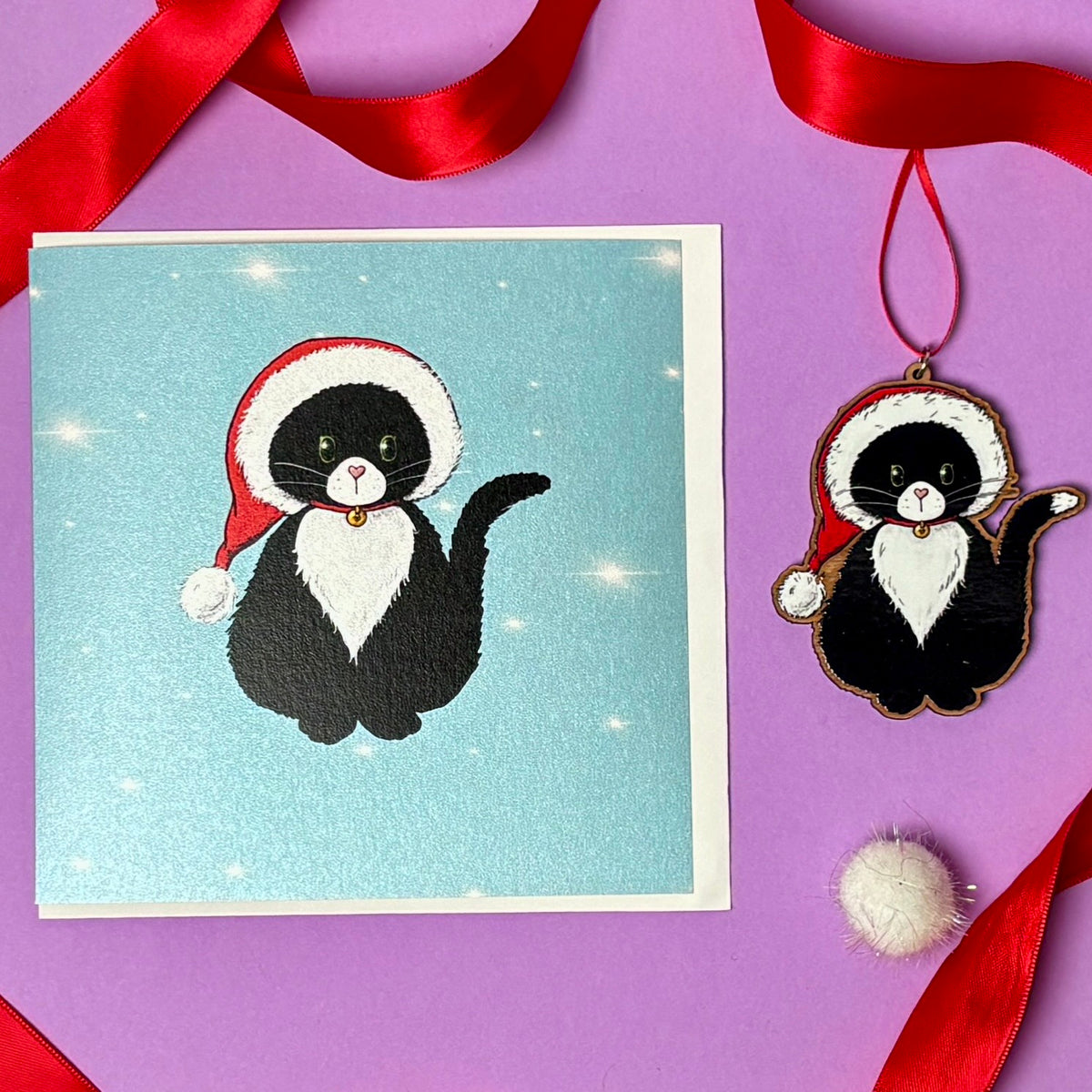 Santa Paws~ Matching Card & Decoration Bundle