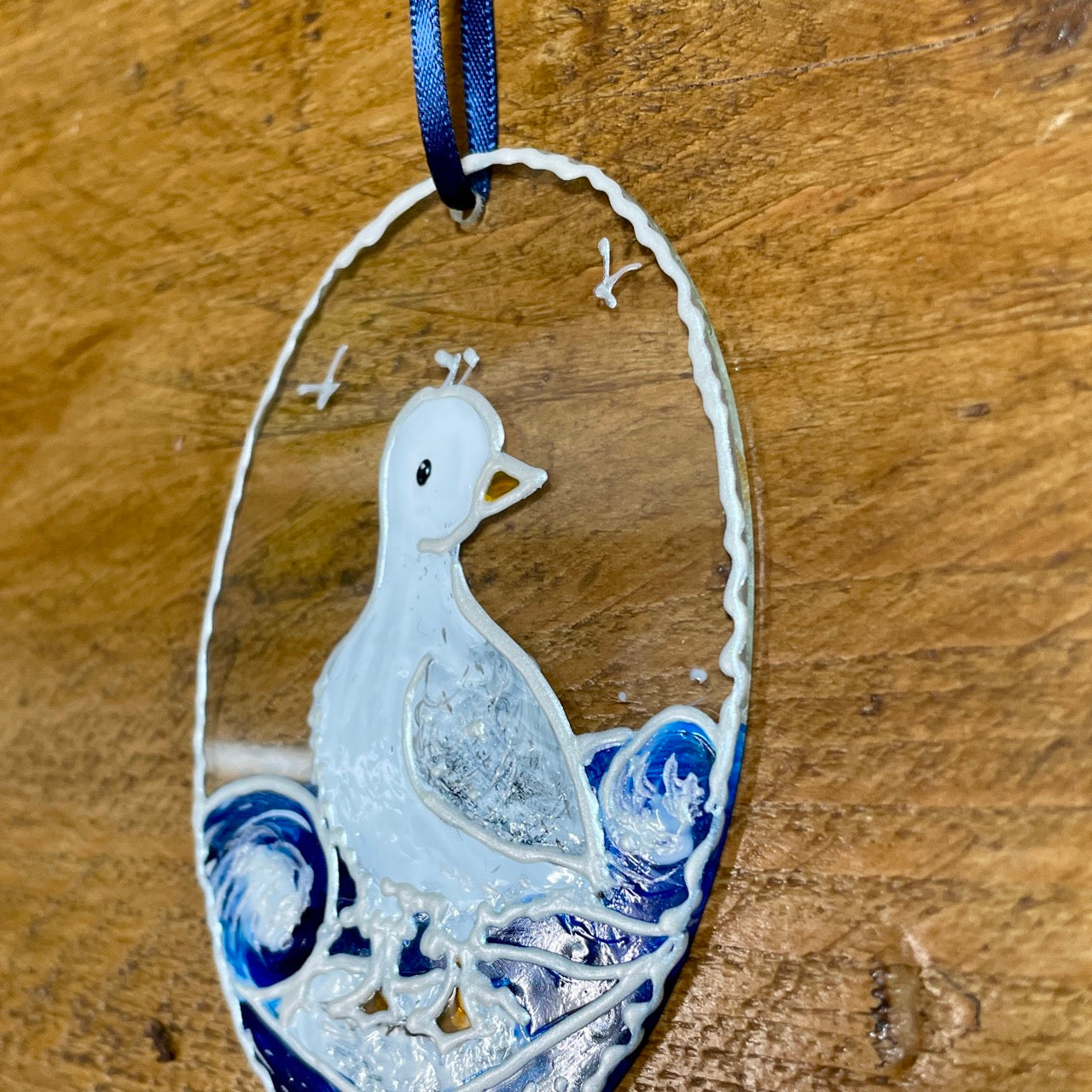 Seagulls~ Oval suncatcher