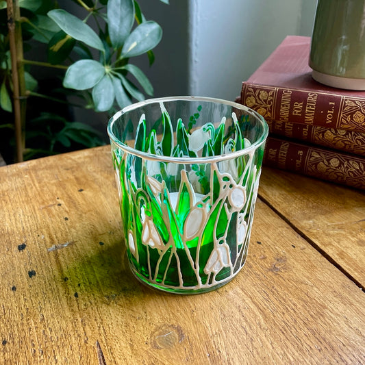Snowdrops~ Large tealight candleholder