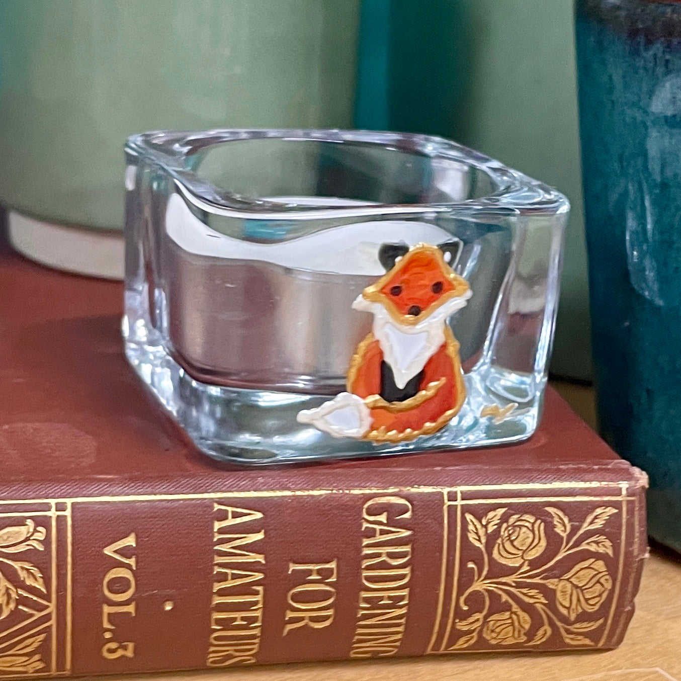 Fox~ Square tealight candleholder