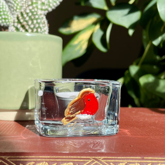 Robin~ Square tealight candleholder