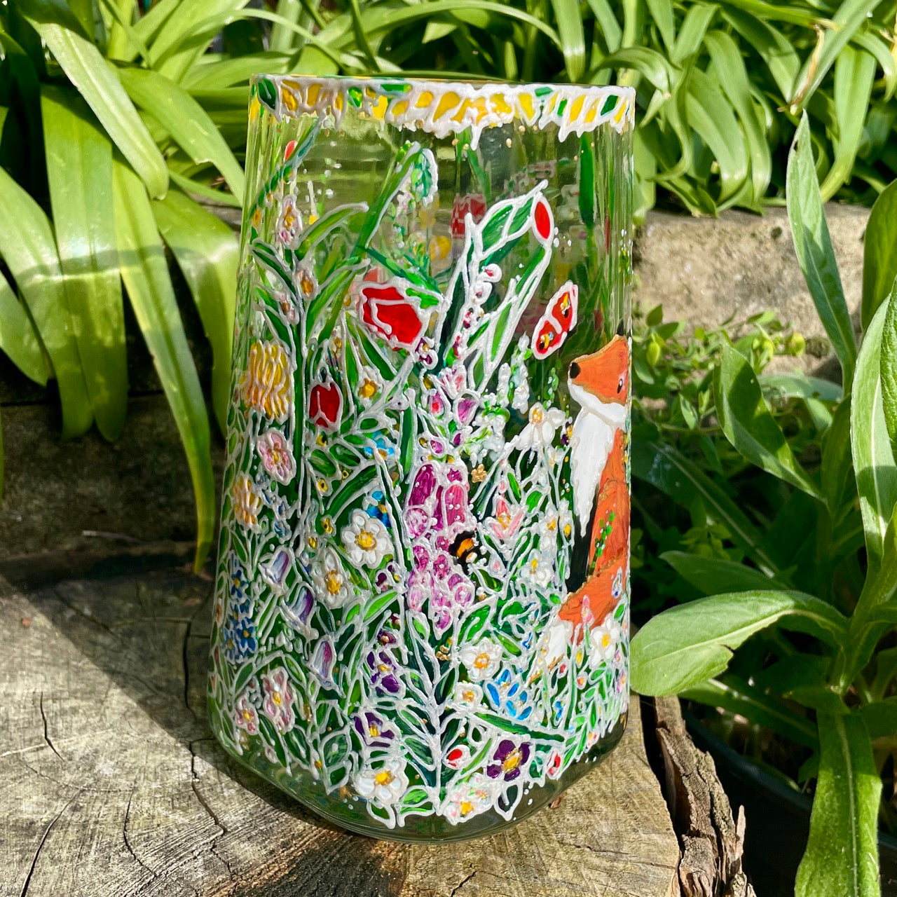 Fox in summer~ Vase
