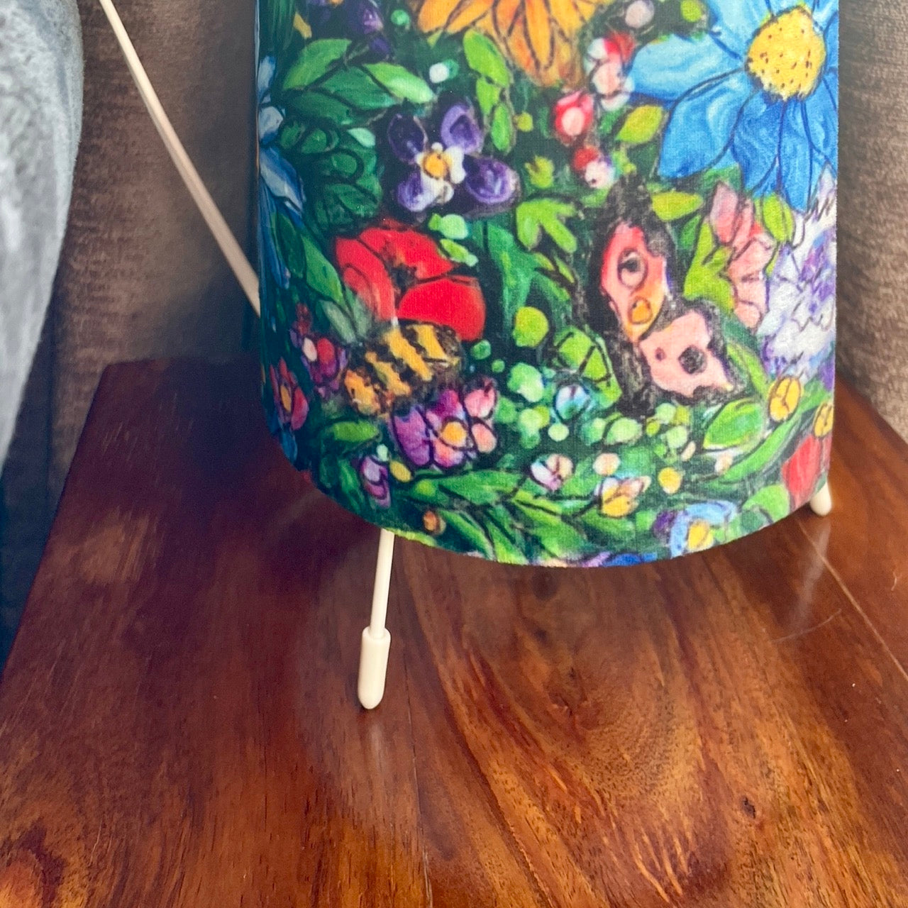 Summertime~ One of a kind fabric table lamp