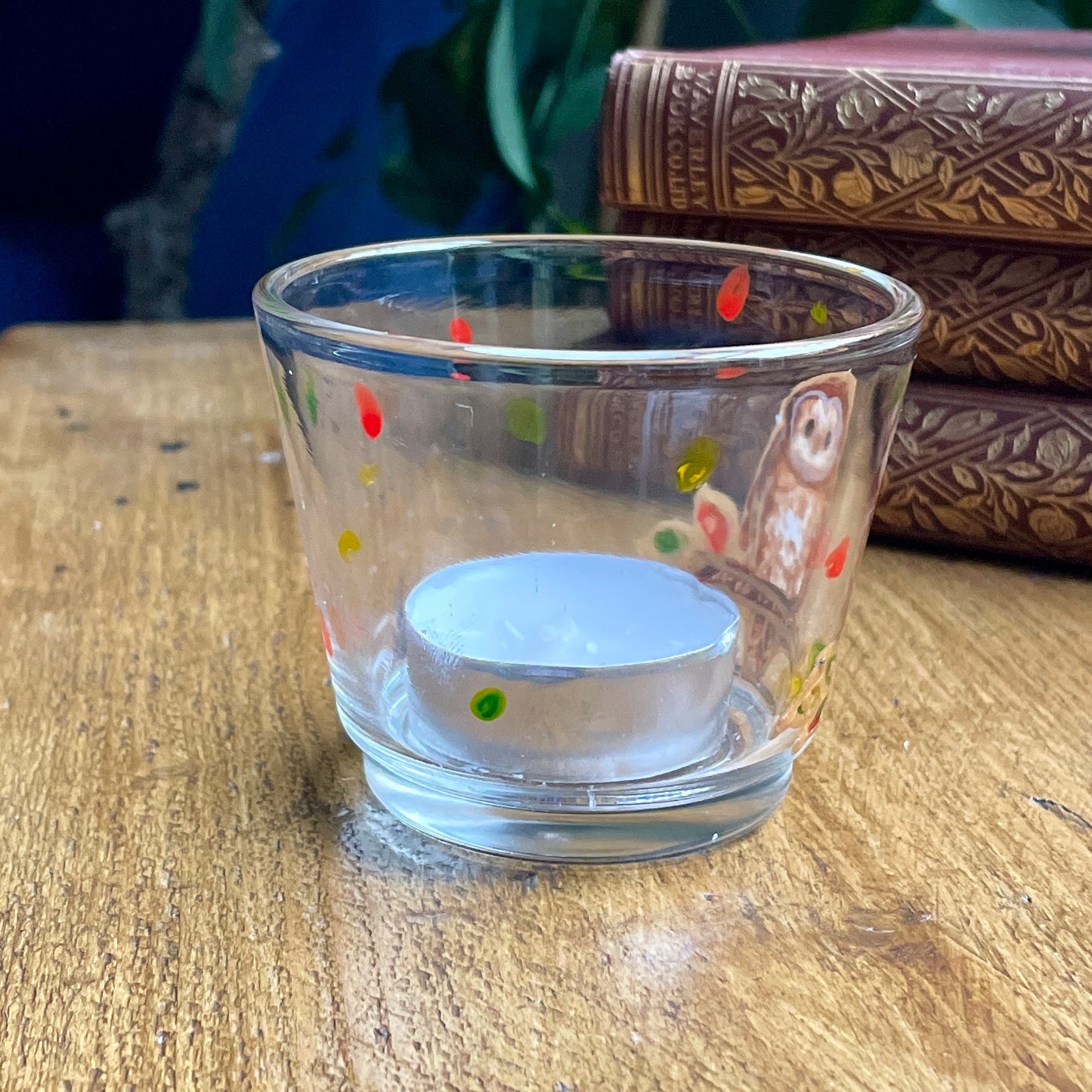 Owl in autumn~ Tealight candleholder