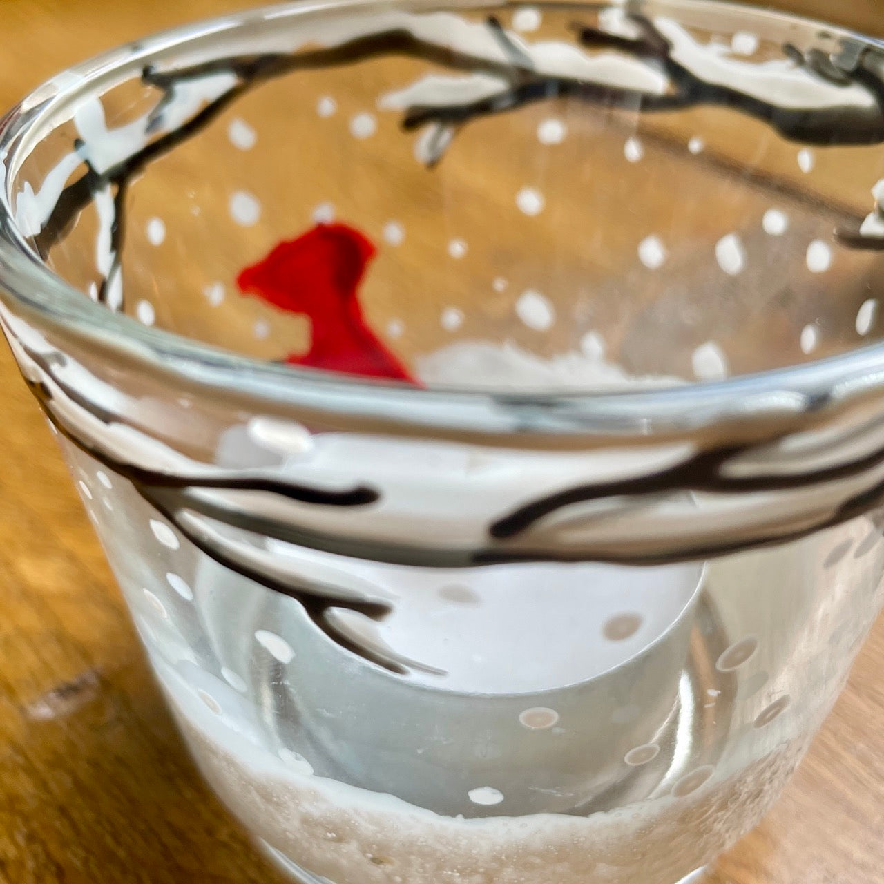 Redhood in snow~ Tealight candleholder