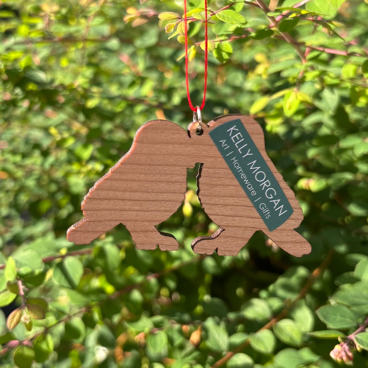Two Little Robins Wooden Decoration