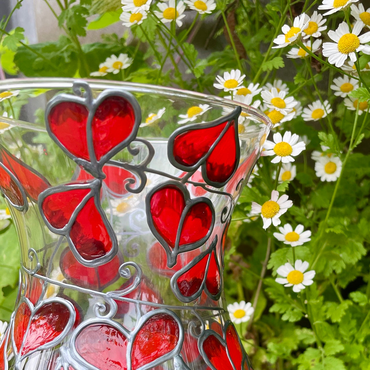 Red Leaf Vase