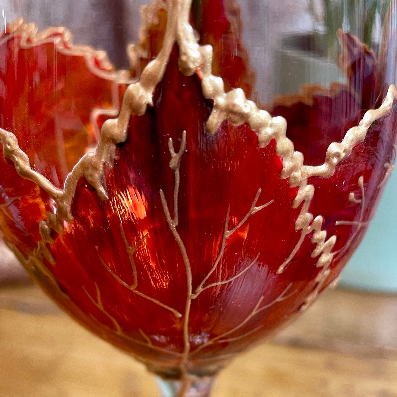 Autumn~ Wine glass
