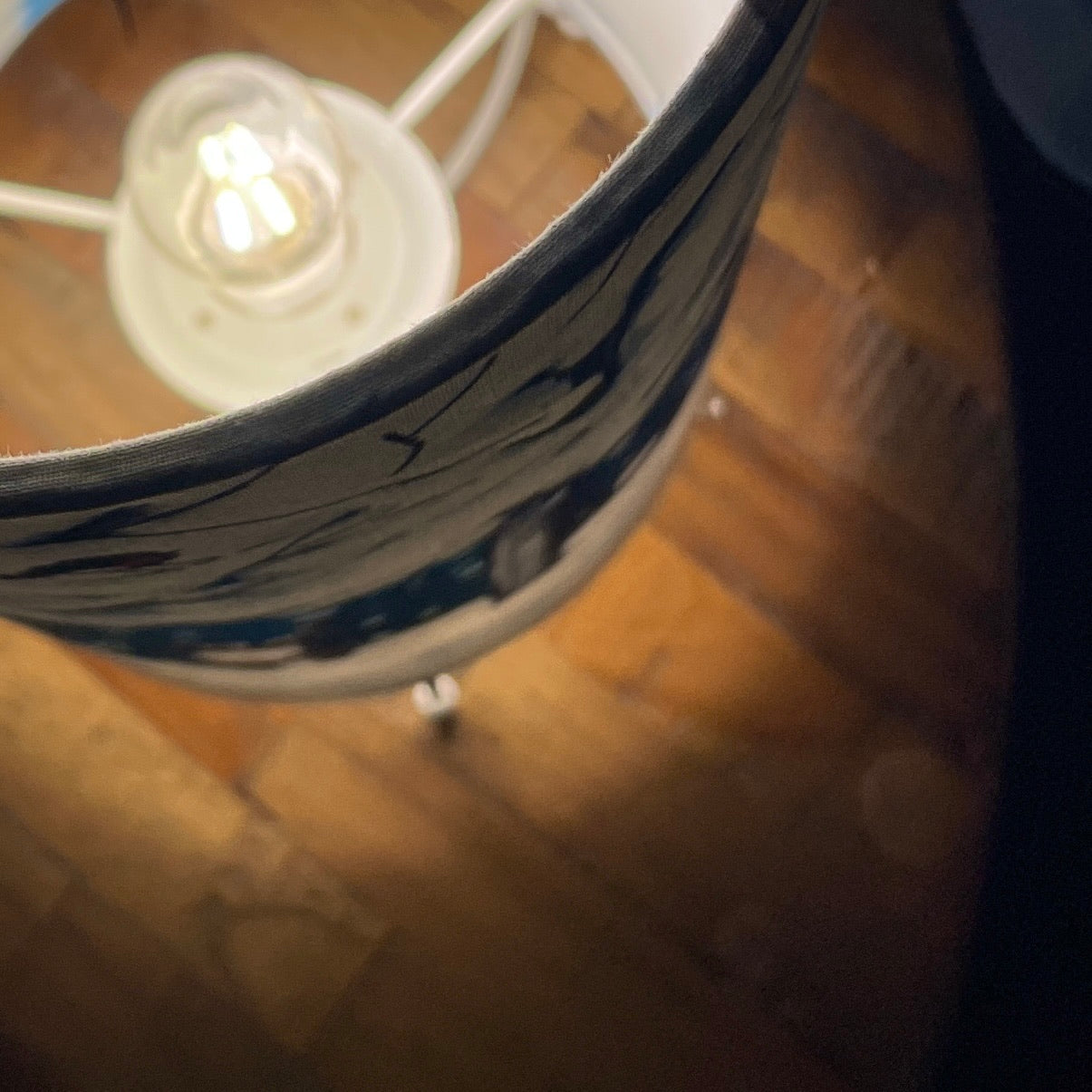 Wintertime Reindeer~ One of a kind fabric table lamp