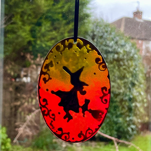 Witch~ Oval suncatcher