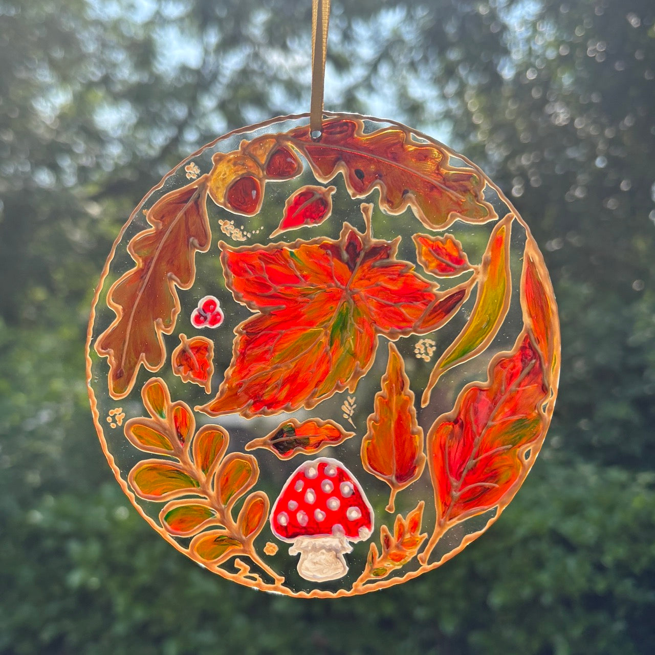 Autumnal~ Round Suncatcher