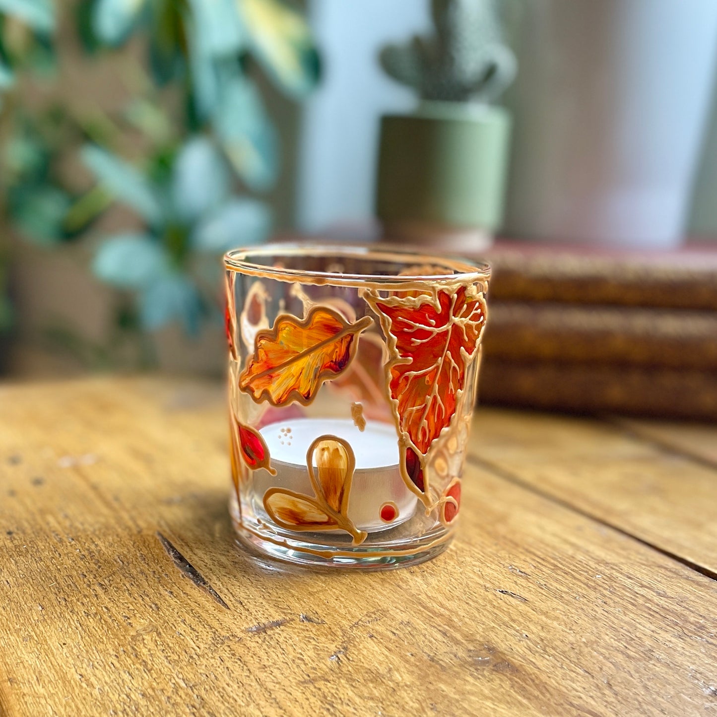 Autumnal leaves~ Large tealight holder