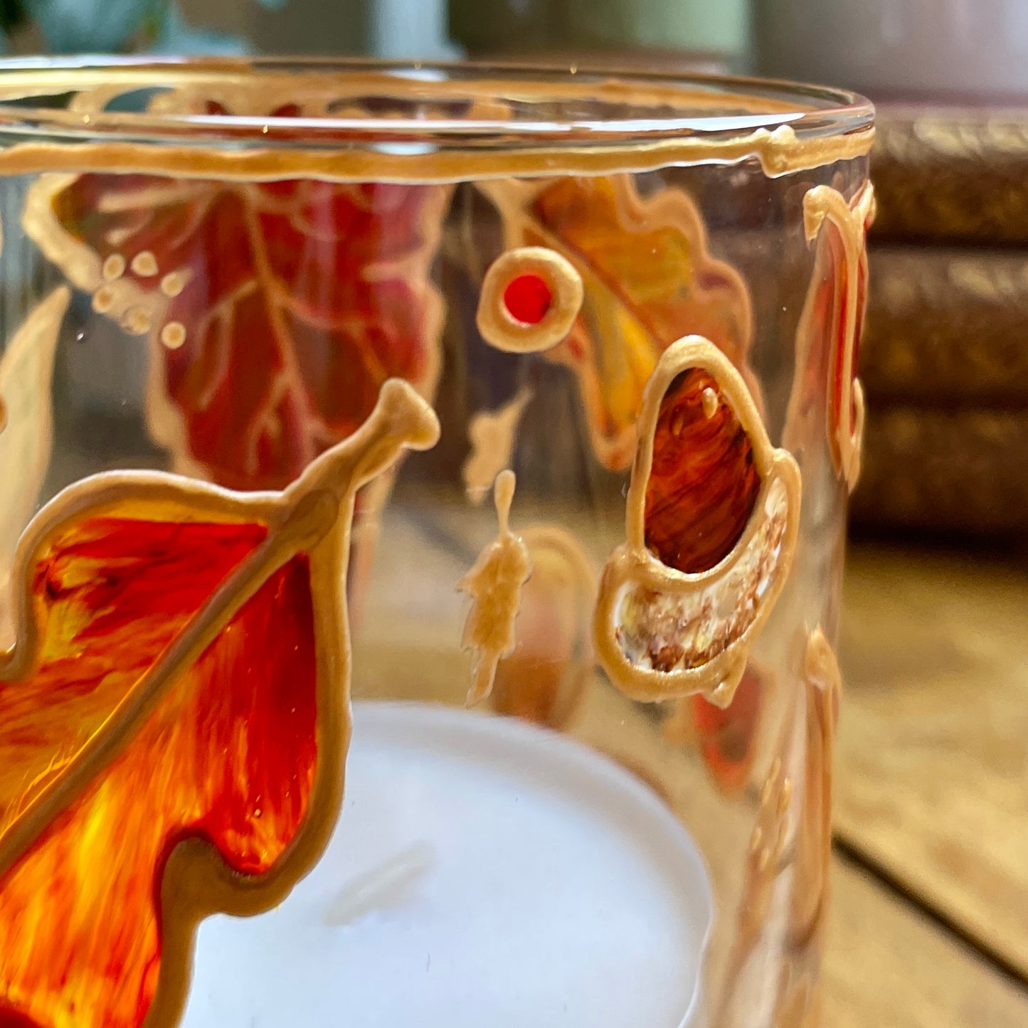 Autumnal leaves~ Large tealight holder