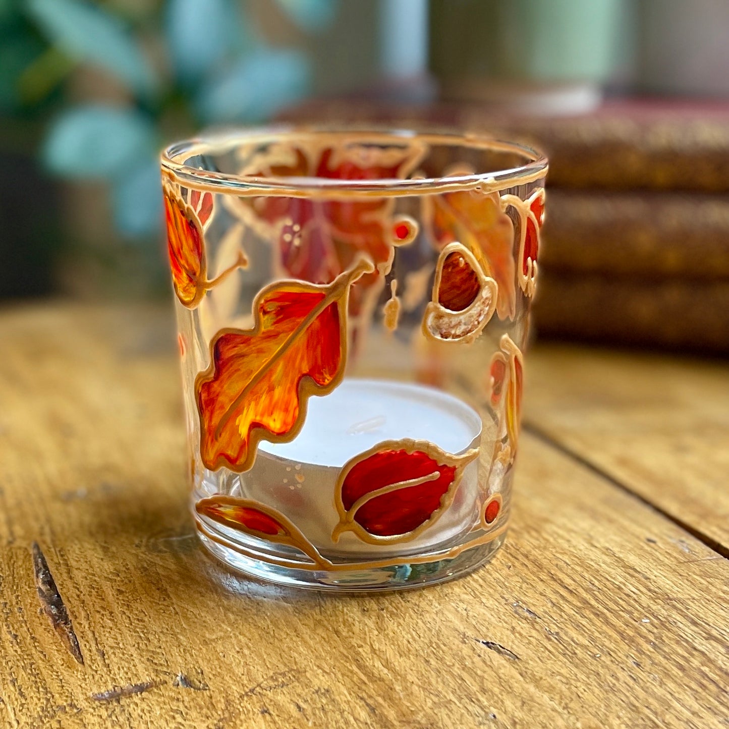 Autumnal leaves~ Large tealight holder