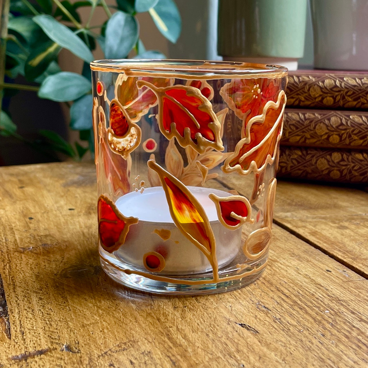 Autumnal leaves~ Large tealight holder
