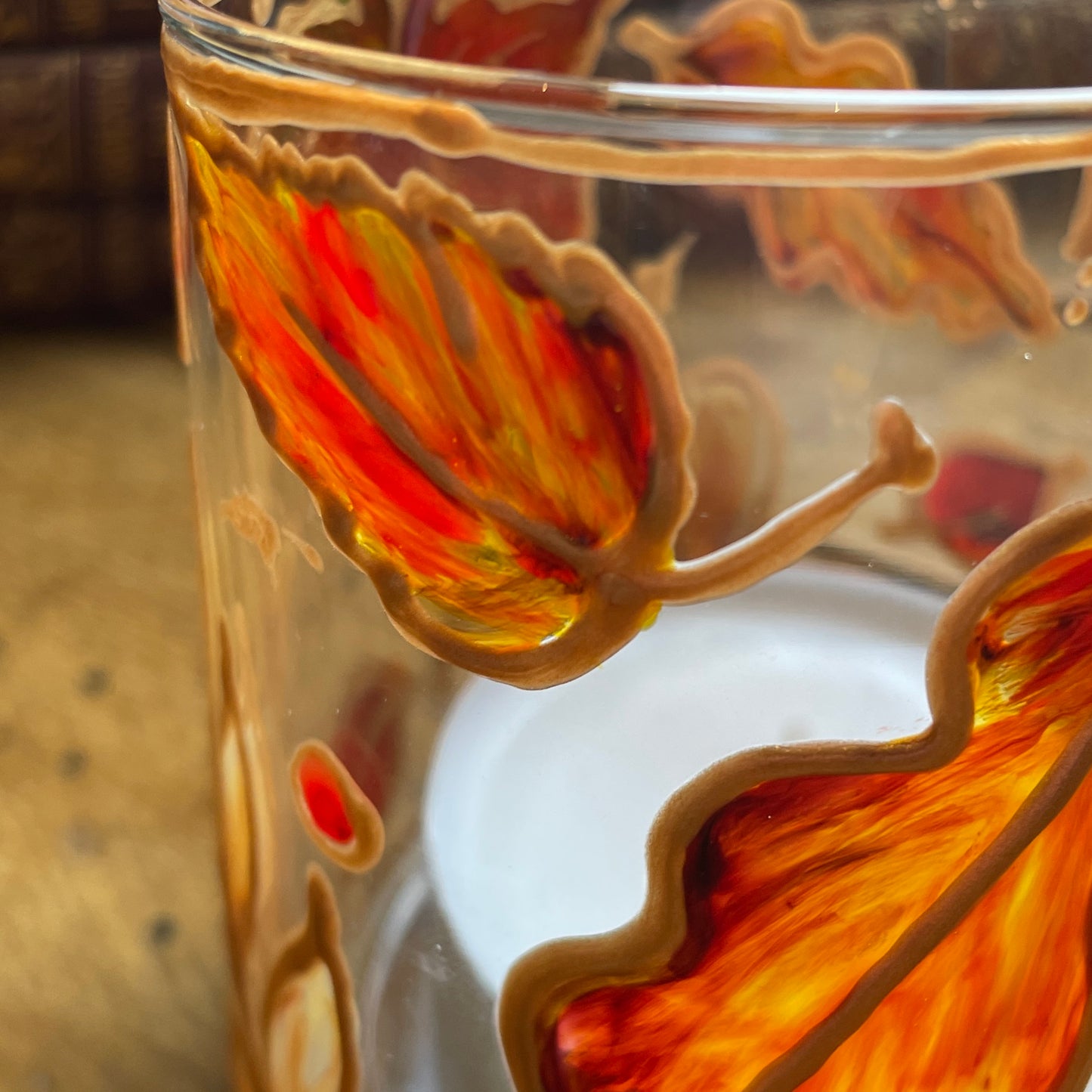 Autumnal leaves~ Large tealight holder