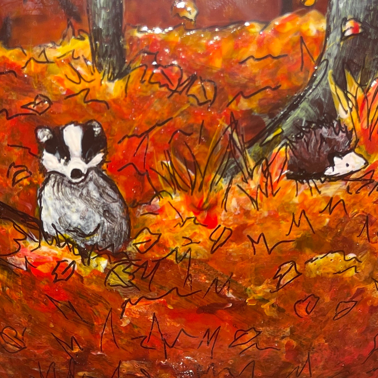 Autumn wood~ One of a kind bowl candleholder