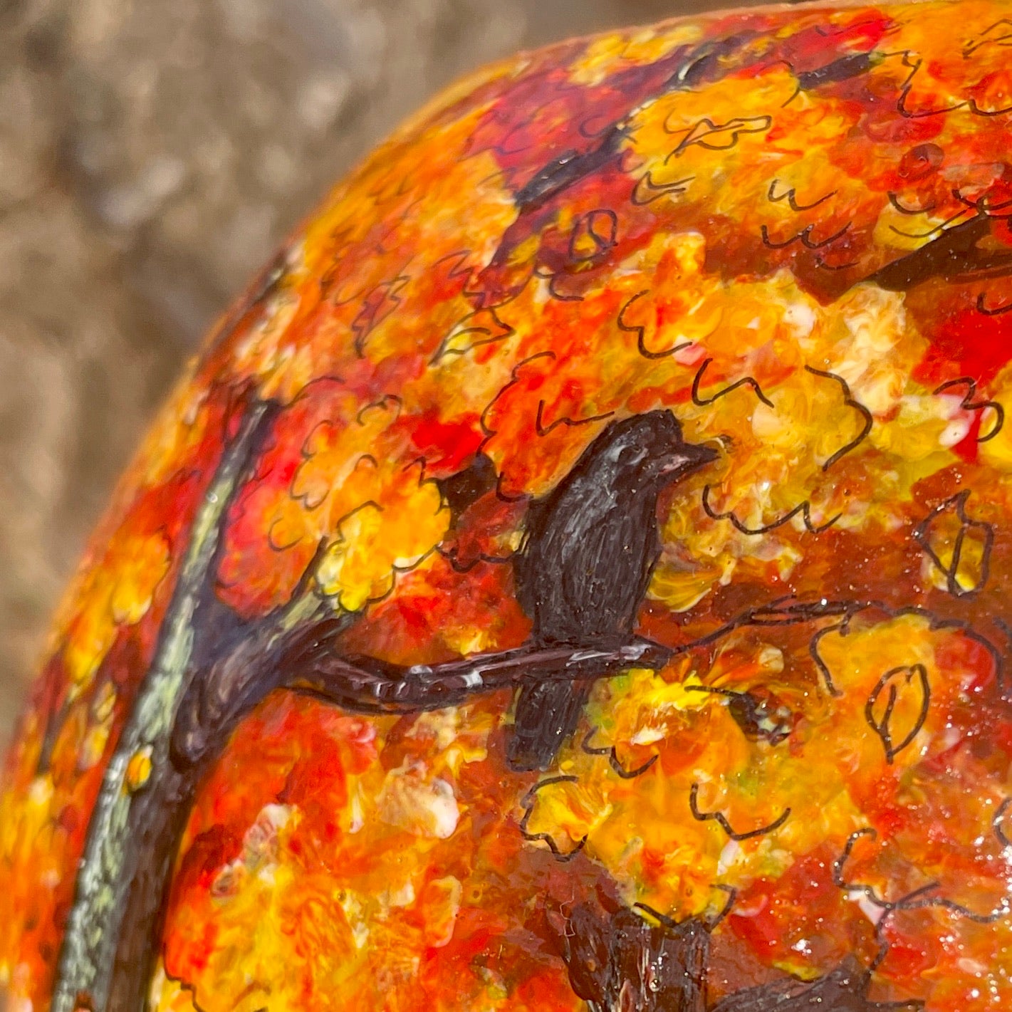 Autumn wood~ One of a kind bowl candleholder