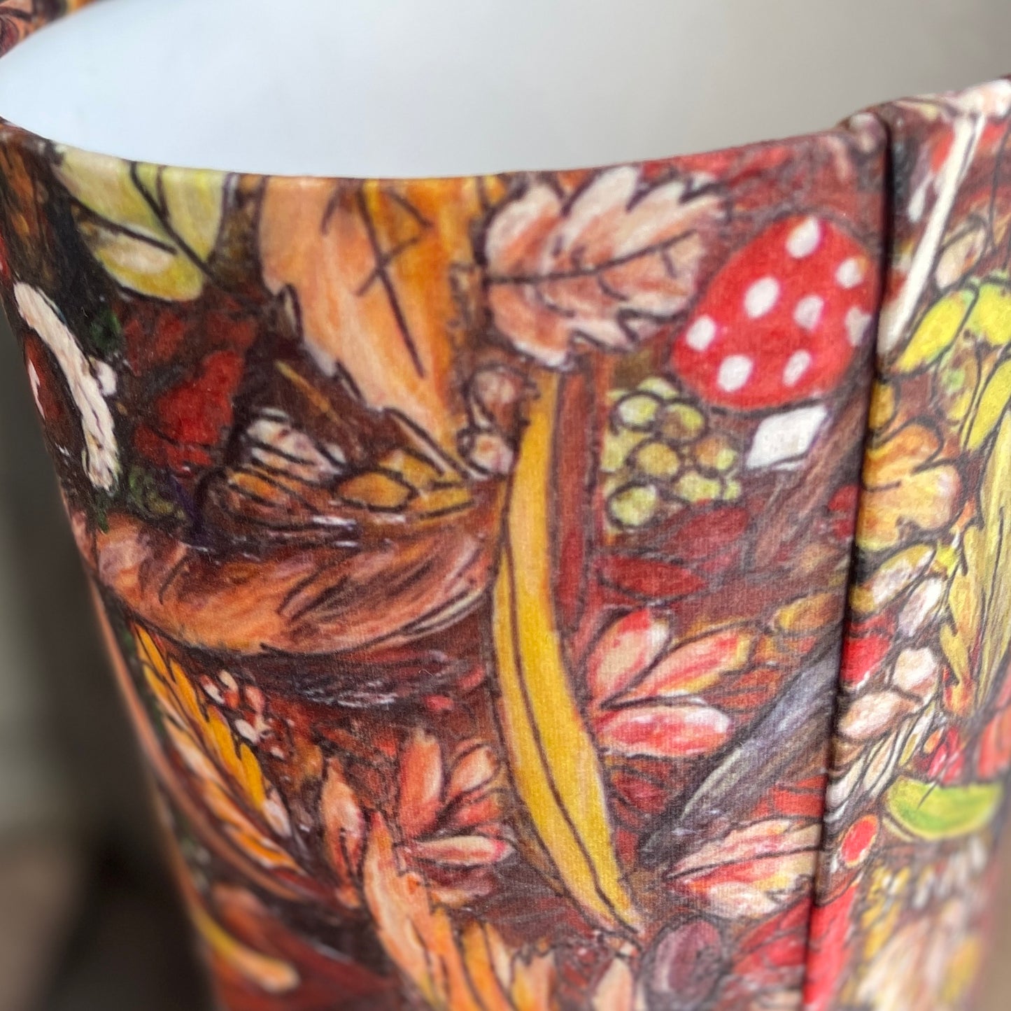 Autumntime~ One of a kind fabric floor lamp