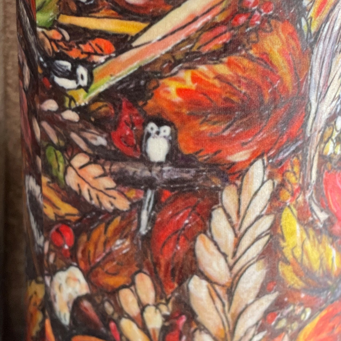 Autumntime~ One of a kind fabric floor lamp