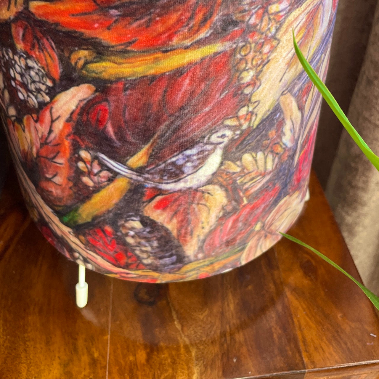 Autumntime~ One of a kind fabric floor lamp