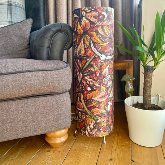 Autumntime~ One of a kind fabric floor lamp